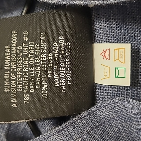 Sunveil Chambray blue long sleeve zip front cinch waist removable hood jacket - Picture 9 of 9